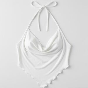 White Halter Neck Top